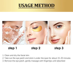 Jaysuing Golden Honey Eye Mask Relieves Fine Lines Dark Circle Eye Bag Removing Anti Puffiness 24k Gold Snail Collagen Eye Masks