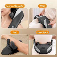 MERACH Cordless Neck Massager for Pain Relief Deep Tissue Shiatsu Neck Shoulder Massager with Heat Back Massager for Home Office