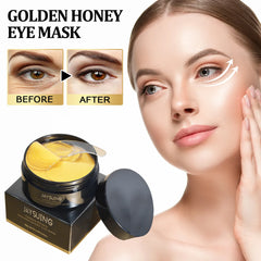 Jaysuing Golden Honey Eye Mask Relieves Fine Lines Dark Circle Eye Bag Removing Anti Puffiness 24k Gold Snail Collagen Eye Masks