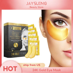 24k Gold Eye Mask Ingredients Natural Extract for Puffy Eye Fine Lines Reduce Wrinkle Dark Circle Under Eye Bags For Men & Women