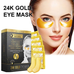 24k Gold Eye Mask Ingredients Natural Extract for Puffy Eye Fine Lines Reduce Wrinkle Dark Circle Under Eye Bags For Men & Women