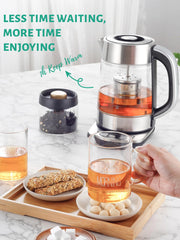 CACHOO Electric Kettle Temperature Control - 1.7L Glass Tea Kettle Electric with Infuser, 60Min Keep Warm & Automatic Shut Off