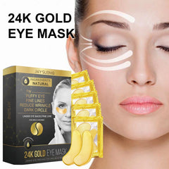 24k Gold Eye Mask Ingredients Natural Extract for Puffy Eye Fine Lines Reduce Wrinkle Dark Circle Under Eye Bags For Men & Women