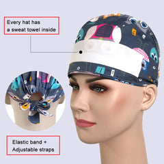 Men's Pet Hospital Surgical Cap Nurse Surgical Cap Doctor Dentist Pharmacy Scrubs Hat Anesthetist Clinical Hats Wholesale Prices