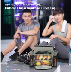 DENUONISS Newest Design Fitness Lunch Bag Adult Men/Women Insulated Bag Portable Shoulder Picnic Thermal Fruit Bag For Work