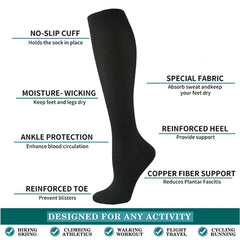 Varicose Veins Compression Socks Fit For Golf Rugby Running Hiking Sports For Anti Fatigue Driving Travel Flight Women Men Socks