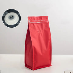 50pcs Eight-side Self-standing Coffee Bags Snack Dried Fruit Aluminum Foil Zipper Bag Coffee Bean Food Packing One-way Valve Bag