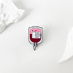 Hospital Hematology Department Enamel Brooch Pin Blood Bag Creative Jewelry Badge Lapel Decoration Doctor Nurse Souvenirs