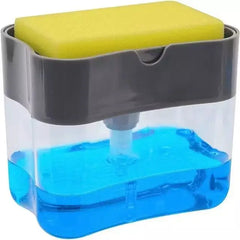 Plastic 2-in-1 Sponge Box With Soap Dispenser Double Layer Kitchen soap dispenser sponge Scrubber Holder Case  WJ608