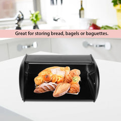 Bread Bin Bread Holder Large Capacity Stainless Steel Bread Box Holder Bin Container Kitchen Storage Organizer Bread Storage Box