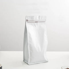 50pcs Eight-side Self-standing Coffee Bags Snack Dried Fruit Aluminum Foil Zipper Bag Coffee Bean Food Packing One-way Valve Bag