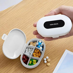 Mini Portable 6 Grids Pill Box Travel Medicine Organizer Container Sealed Tablets Storage Dispenser Box for outdoor indoor