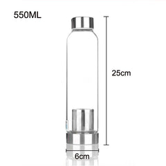 UPORS 550ML High Temperature Resistant Glass Sport Water Bottle with Tea Infuser + Protective Bag Water Bottle