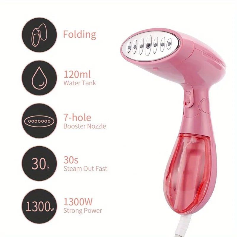 Portable 1300W Home Fabric Foldable Mini Iron Portable Handheld Garment Steamer Handheld Machine for Travel High Quality YT03