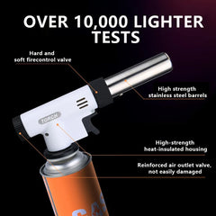 Adjustable Flame Gas Lighters Ignition Head with Reverse Use Kitchen Jet Blow Torch Lighter for BBQ Butane Lighter