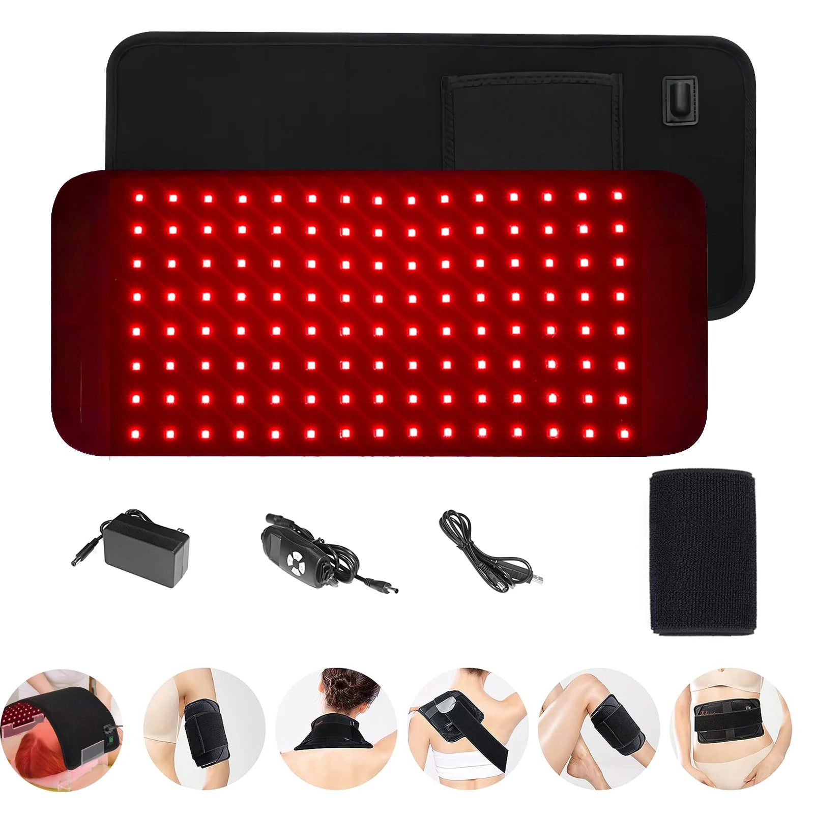 Red Infrared Light Therapy Pad   LED Beauty Devices for Face and Body Back Knee Hands Feet Relief Portable 660nm 850nm  Heat Pad