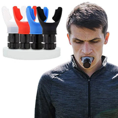 Breathing Exercise Device Trainer Lung Face Mouthpiece Fitness Respirator Exerciser Capacity Deep Breath Adjustable Respiratory