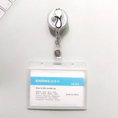 1Pcs Retractable Pull Badge Nurse Cute Badge Reel Clip Badge Holder Doctor ID Card Chain Clips School Student Office