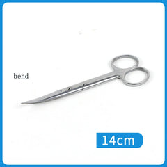 Stainless steel medical scissors Surgical instruments elbow pointed large eye nurse suture removal scissors