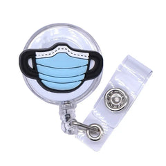 2022 New Design 1 Piece High Quality Silicone Retractable Hospital Nurse Badge Holder Reel Cute Cartoon ID Card Holder Keychains