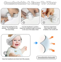 Baby Ear Protection for Babies and Toddlers Noise Reduction Earmuffs Baby Headphones Against Hearing Damage Improves Sleep