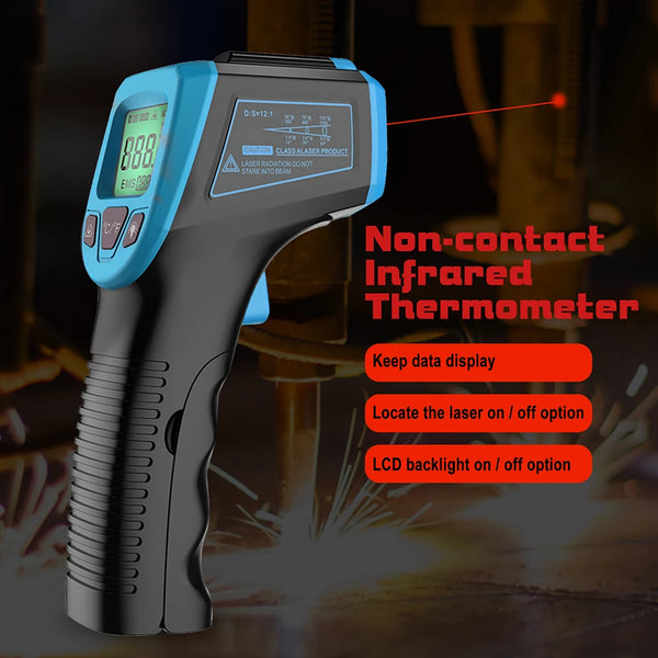 Infrared Thermometer No-contact Digital Industry LCD Screen Pyrometer IR Temperature Meter Imager Humidity Ambient Meter