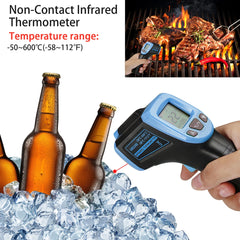 Infrared Thermometer No-contact Digital Industry LCD Screen Pyrometer IR Temperature Meter Imager Humidity Ambient Meter