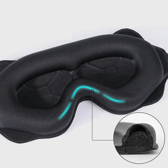 New 3D Light Blocking Sleep Eye Mask Male Breathable Solid Color Non Pressing Blindfold Students Napping Sleep Eyeshade