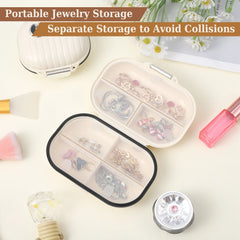 2 Pack Travel Pill Organizer, Portable Pill Container Medicine Vitamin Organizer, 7 Day Small Pill Case (Small+ Large)