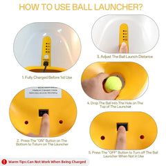 Ball Launcher Toy For Dogs Pet Products Dog Toys Keep Healthy Automatic Throw Pet 3 Distances Settings For Indoor Outdoor play