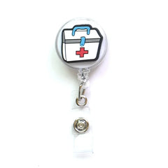 2022 New Design 1 Piece High Quality Silicone Retractable Hospital Nurse Badge Holder Reel Cute Cartoon ID Card Holder Keychains