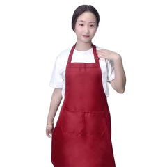 Custom Design Brand Logo Black Unisex Waiter Cooking Restaurant Pocket Printing Adjustable Hanging Neck Men Aprons for Woman