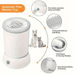 Paw Brush Automatic Dog Paw Cleaner Easy One-touch Operation for Small Medium Large Breed Dogs Rechargeable Pet Foot Washer Cup