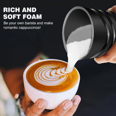 BRIEFNESS 4 in 1 Electric Milk Frother Multifunctional Milk Frother Cappuccino Latte Milk Frother Stainless Steel Milk Frother