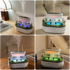 Desktop Air Humidifier Rain Cloud Essential Oil Diffuser Water Drip Micro Landscape Home Cool Mist Humidifier with 7 Night Light