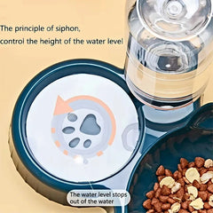 Smart Pet Feeder & Gravity Waterer - Tilted Bowls for Neck Comfort, Automatic Refill - A Perfect Dining Haven for Dogs and Cats