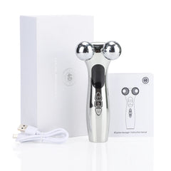 EMS Pulse Face Roller Massager Chin Reducer Microcurrent V-line Face Lift Machine Vibration Electric Facial Massager Tightening