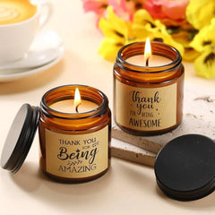 20 Pcs Thank You Candles Bulk Employee Appreciation Gifts Scented Inspirational Jar Candle for Coworkers Employee Teachers