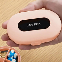 Mini Portable 6 Grids Pill Box Travel Medicine Organizer Container Sealed Tablets Storage Dispenser Box for outdoor indoor