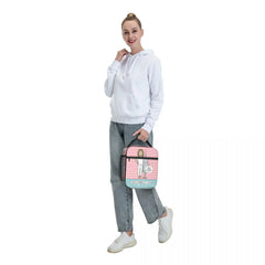 Cartoon Ladies Nurse Doctor Printed Portable Lunch Box for Women Leakproof Thermal Cooler Food Insulated Lunch Bag Picnic Tote