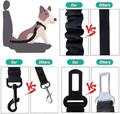 Amazon Car Dog Safety Buckle Pet Thickened Nylon Traction Elastic String Retractable Car Seat Belt Manufacturer