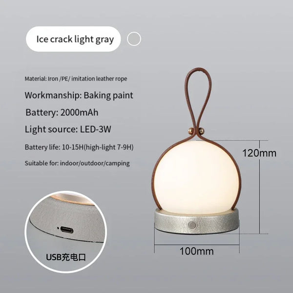 Bar Desktop Bedside Night Light New Creative Battery Charging Portable Table Light Camping Atmosphere Light