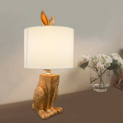 Golden Rabbit Table Lamp with E26 Bulb Base Bedside Lighting Fixtures for Living Room Study Room Desk Lights (Bulb Not Included)