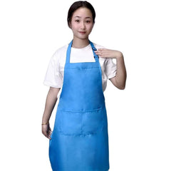 Custom Design Brand Logo Black Unisex Waiter Cooking Restaurant Pocket Printing Adjustable Hanging Neck Men Aprons for Woman