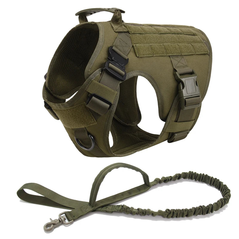 K9 Tactical Military Vest Pet German Shepherd Golden Retriever Tactical  Training Dog Harness and Leash Set For All Breeds Dogs