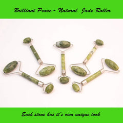 Beautiful Genuine Jade Roller - Relaxing Facial Massager - Enhance Skin Renewal - Perfect Gift