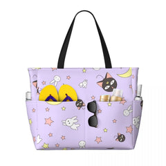 Sailor-Moon Large travel bag, waterproof beach bag, Pool, gym tote or camping bag