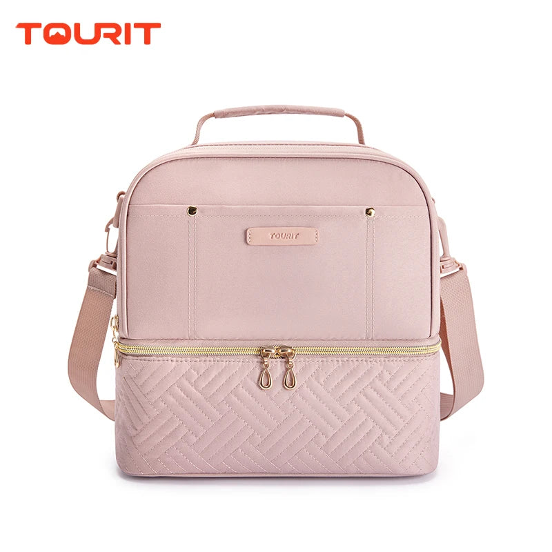 TOURIT Thermal Lunch Bag for Women Cooler Bags for School Picnic Food Insulated Case Durable Waterproof Lunch Boxes Adults