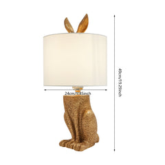 Golden Rabbit Table Lamp with E26 Bulb Base Bedside Lighting Fixtures for Living Room Study Room Desk Lights (Bulb Not Included)