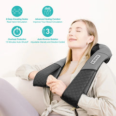 Medcursor Electric Neck And Back Massager Neck And Shoulder Kneading Massage Pillow Neck Cervical Back Massage Shawl